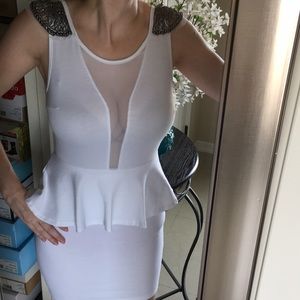 NWT white beaded dress